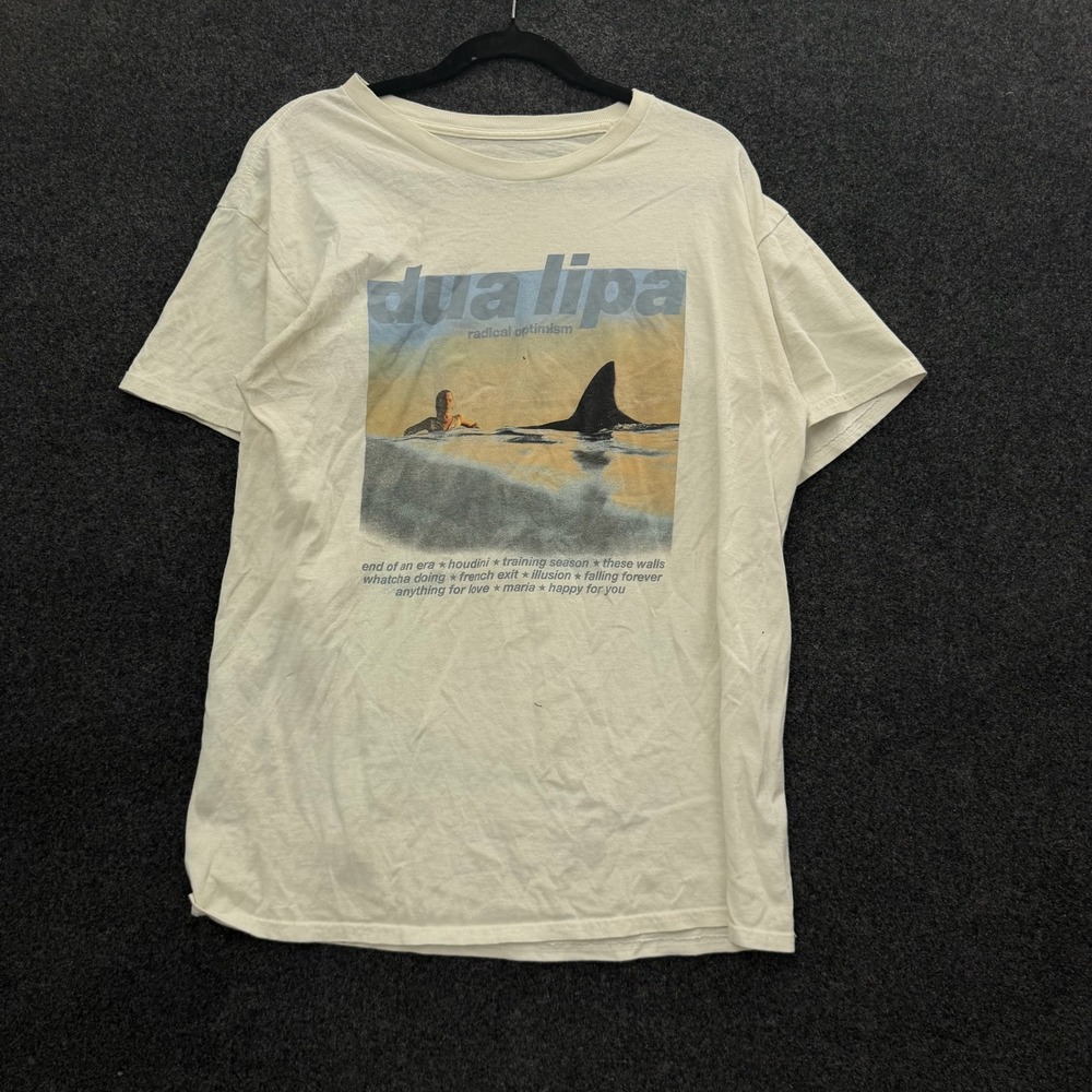 Dua Lipa Radical Optimism Graphic T-Shirt Cream Large Official Merch Tracklist